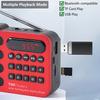 Solarladung Tragbares FM-Empfängerradio mit Bluetooth-Wireless-Lautsprecherunterstützung USB TF-Karte MP3-Musikwiedergabe Radio FM-Empfänger