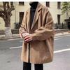 Men's Trendy Loose Plaid Wool Jacket - Spring/Autumn Korean Style