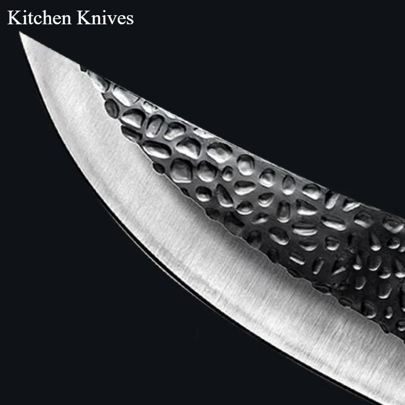 Hammer Forged 5Cr15MoV Stainless Steel Boning Knife Kitchen Knife Butcher Knife Kitchen Knife Fruit Peeler and Peeler Knife