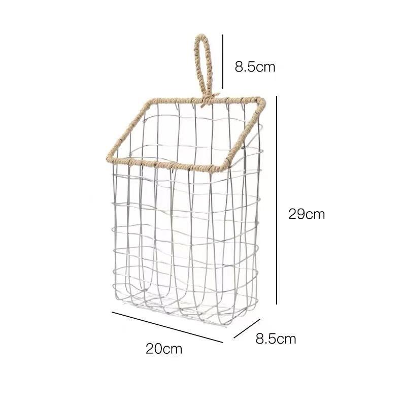 

Металлическая проволочная корзина для хранения, подвесной настенный органайзер, корзина для хранения в шкафу для книг, игрушек, газет, журналов