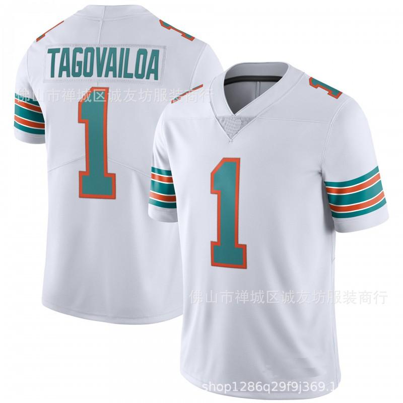 NFL Miami Dolphins Tua Tagovailoa 1 Vintage Jersey Mens Football Game Shirt