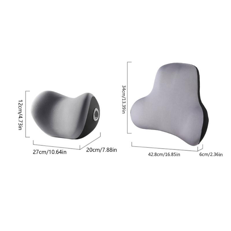 Auto Nackenkissen Lendenwirbelstütze Passend für Sitz Memory-Schaum Rückenlehne Kopfstütze Kissen Auto Innenraum Gadget Zubehör