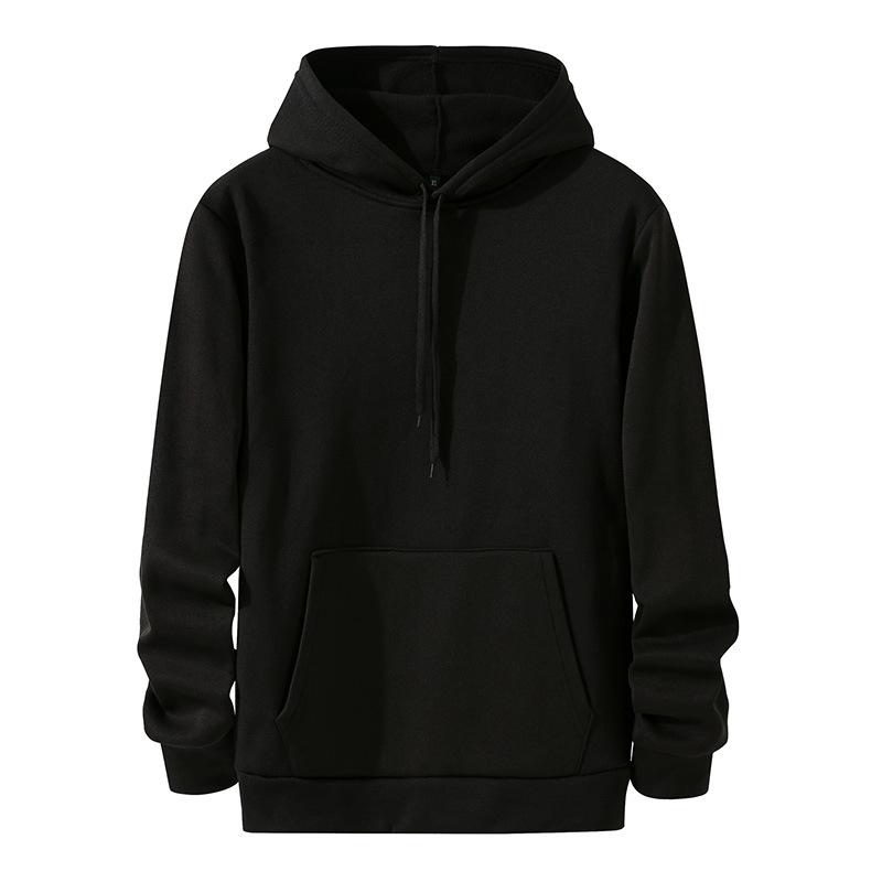 New Solid Color Men's Fashion Autumn and Winter Sweater Casual Hoodie Hooded Sweatshirt