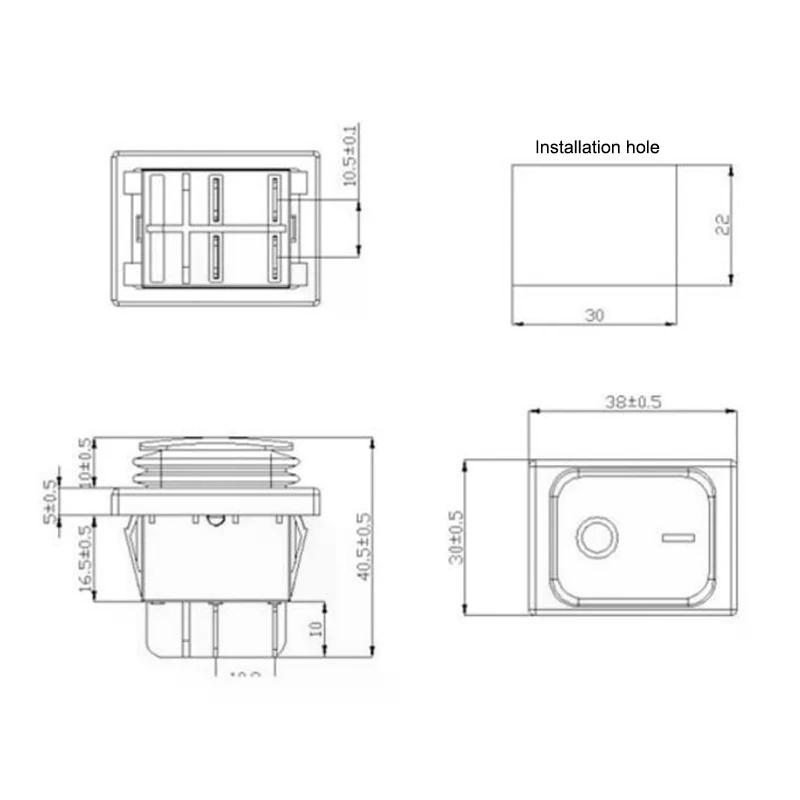 1 Piece 12V/220V 30A ON OFF Heavy Duty 4pin DPST IP65 Sealed Waterproof T85 Auto Boat Marine Toggle Rocker Switch With LED