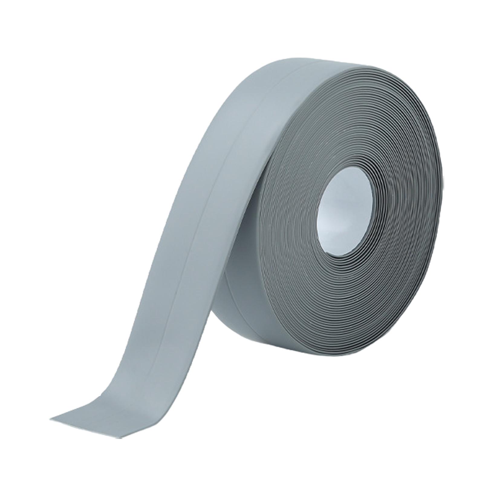 

1PC Bathroom Waterproof Wall Stickers Sealing Tapes PVC Adhesive Sealing Strips Sink Edge Tape Kitchen Bathroom Accessories сірий