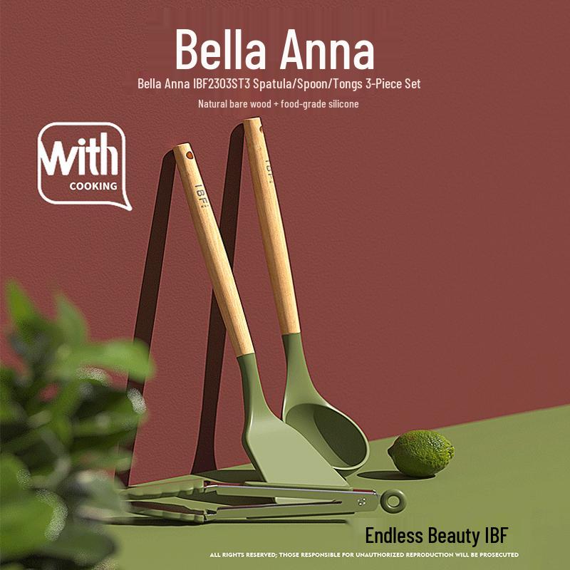 Bella Anna 3-Piece Silicone Kitchen Utensil Set