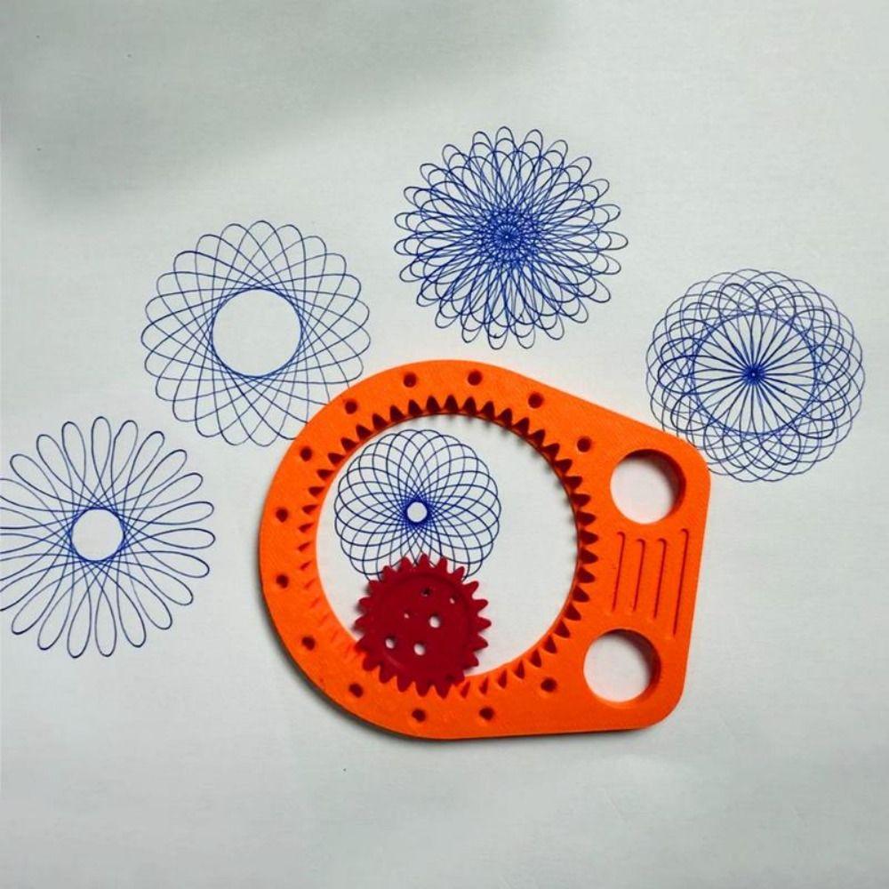 Multifunctional Geometric Ruler Set 3D Printed Spiral Drawing Ruler  Sketch Drafting