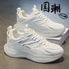 Men's Shoes Black Casual Sports Junior High School Running Lightweight Shock-absorbing Popcorn Height Increasing Dad's 4647