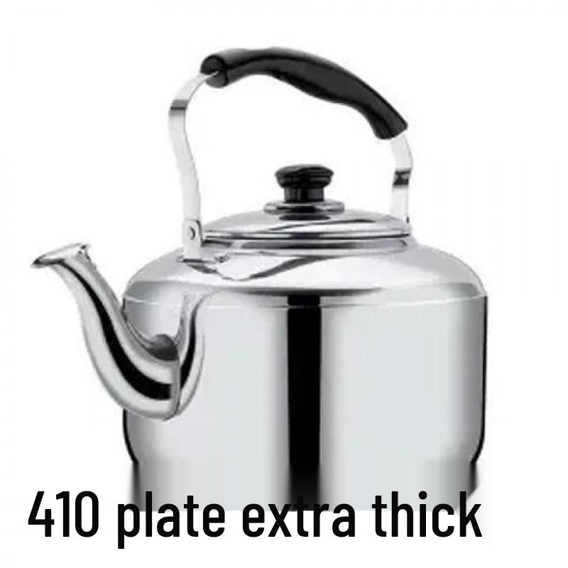 304 Stainless Steel Whistling Kettle for Gas and Induction Stoves, Large Capacity, Open Flame Safe.
