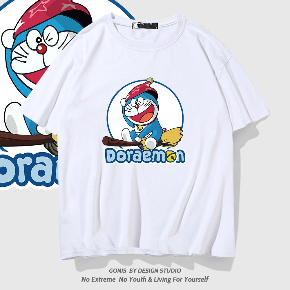 Japanese trendy brand pure cotton short-sleeve T-shirt for men and women, summer trendy personalized cartoon casual student loose short-sleeve top