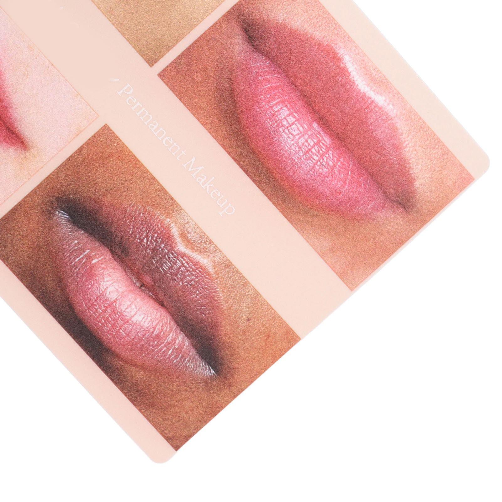 

2pcs Lip Practice Skin 4 Lip Shapes Permanent Makeup Lip Practice Skin Silicone Lip Fake Skin