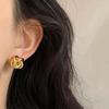 Women's Small Crowd Can Use Hollow Winding Fried Dough Twists Simple Earrings