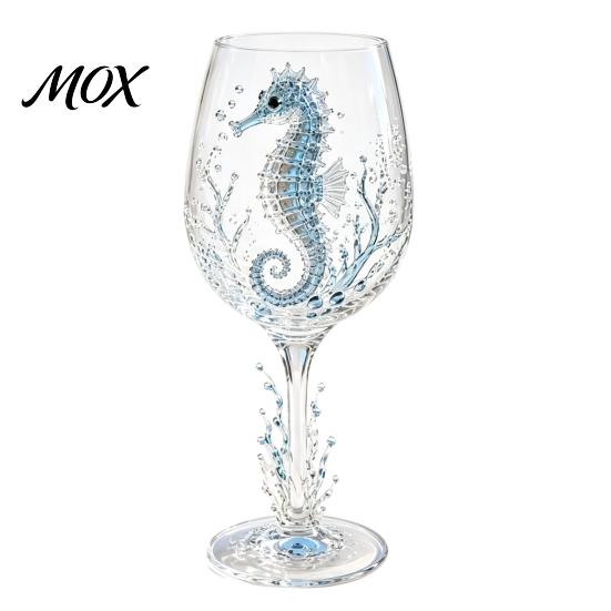 Küsten-Wohnkultur Meeresleben Weinglas, 3D Ozean-Thema Borosilikatglasbecher, Künstlerische Kreatur Einzigartiger Kelch für Cocktails Und Raffinierten Eiskaffee