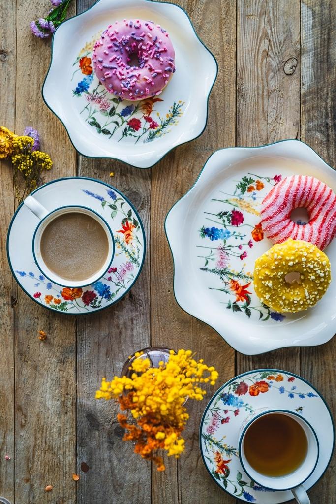 Ceramic Plate 21 Cm Mrs. Flower Dessert Serving Plate