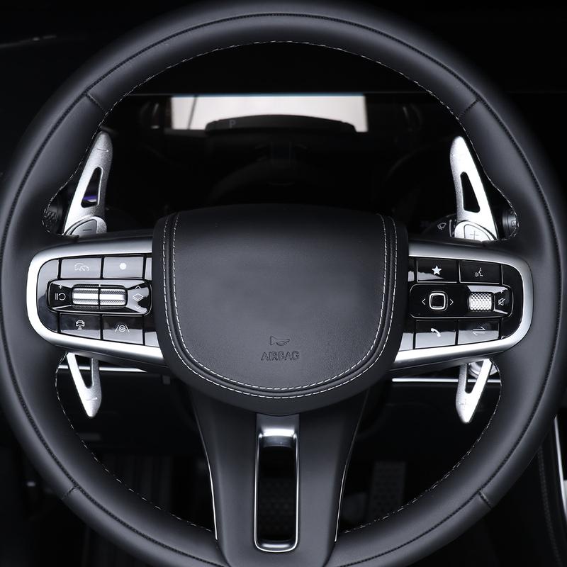 For Genesis G80 -2024 Sport Version Aluminum Alloy Real Carbon Fiber Steering Wheel Shifter Paddle Cover Trim Accessories