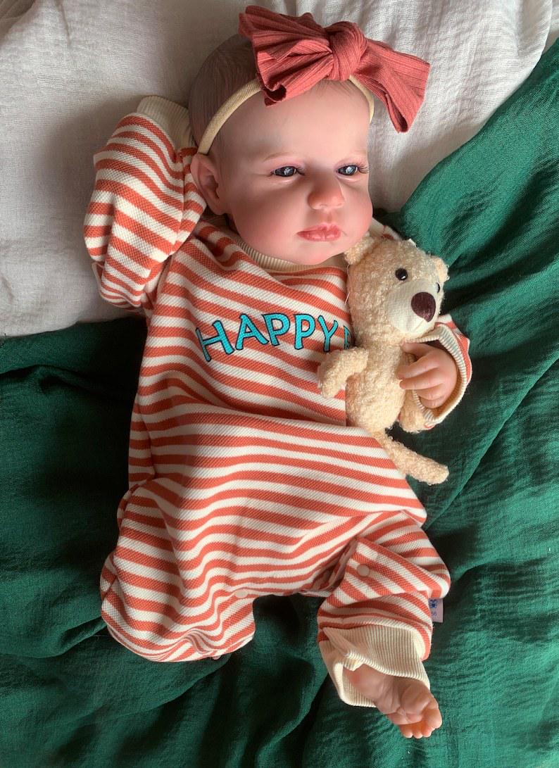 49cm Realistic Reborn Baby Doll Loulou - Adorable Collectible 49 cm Cloth Body Doll