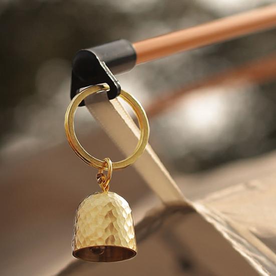Solid Brass Bear Bell Hiking Gear Clear Loud Sound Lightweight Portable Emergency Hanging Bell Camping Accessories