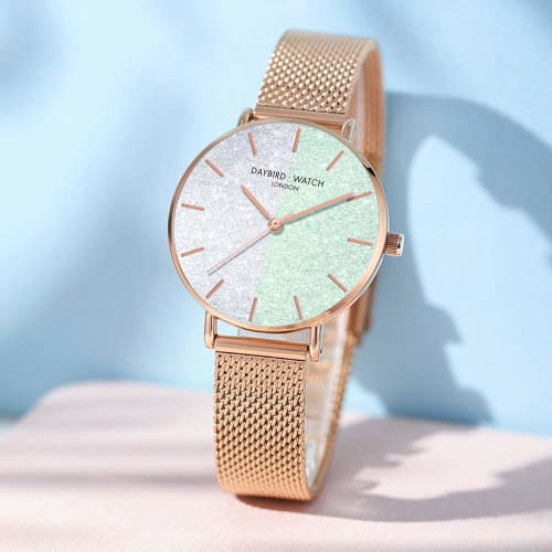 RORIOS Casual Women's Watch with a Stylish Starry Sky Sparkle Dial, Simple Quartz Movement, Perfect for Valentine's Day or Business