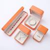 Elegant PU Leather Jewelry Box with Gold Buckle - Round Corner Design for Rings, Brooches, Pendants, Bracelets, and Chains.