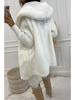 2024 Autumn/Winter European & American Women's Plush Loose Hooded Jacket Coat