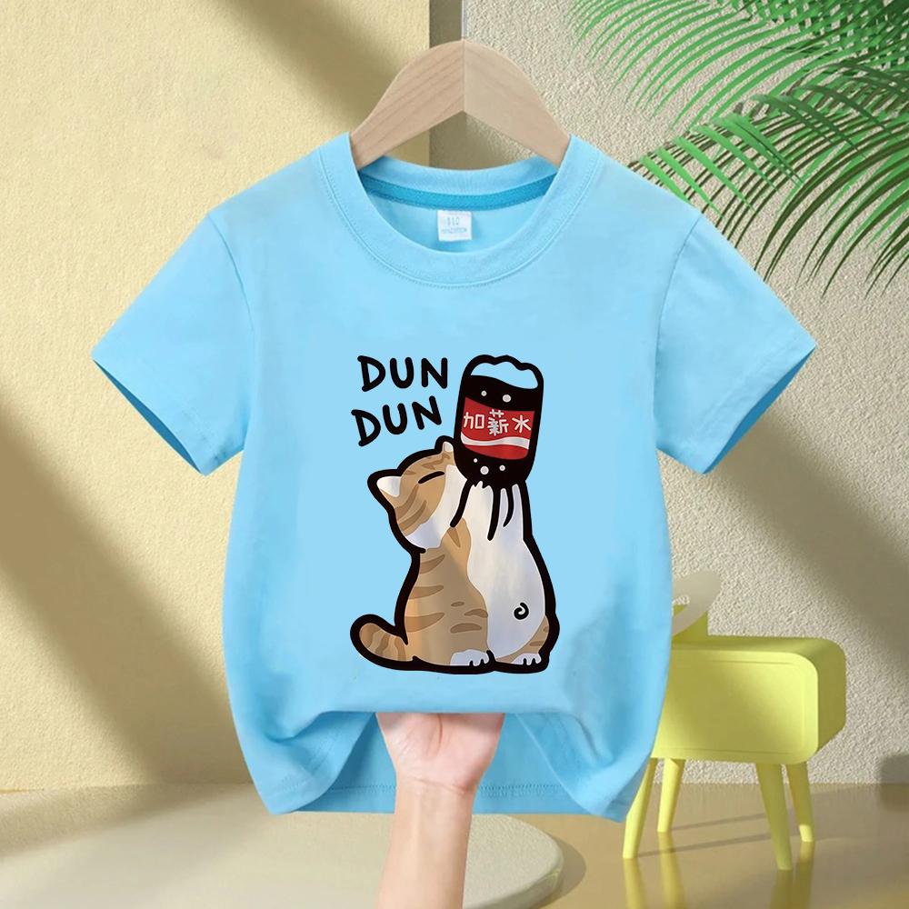 T Shirt Cat Chinoiserie Style Funny Summer Retro Trend Cartoon Kitten Tops Tee Tshirt Kids Design Lovers Casual Short Sleeved