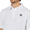 FootJoy Men's Square Check Snap Button Golf Shirt, Pistachio, Size 2XL (FJ-S25-S06, 34689-XXL)
