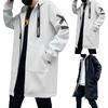 And Winter Plus Size Men's Jacket, Mid Length Hooded Windbreaker
