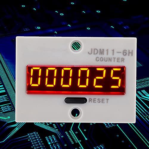 Walfront JDM116H LED Digital Display Counter, 6-Digit Counter with Multiple Inputs, Anti-Interference (AC/DC 24V)
