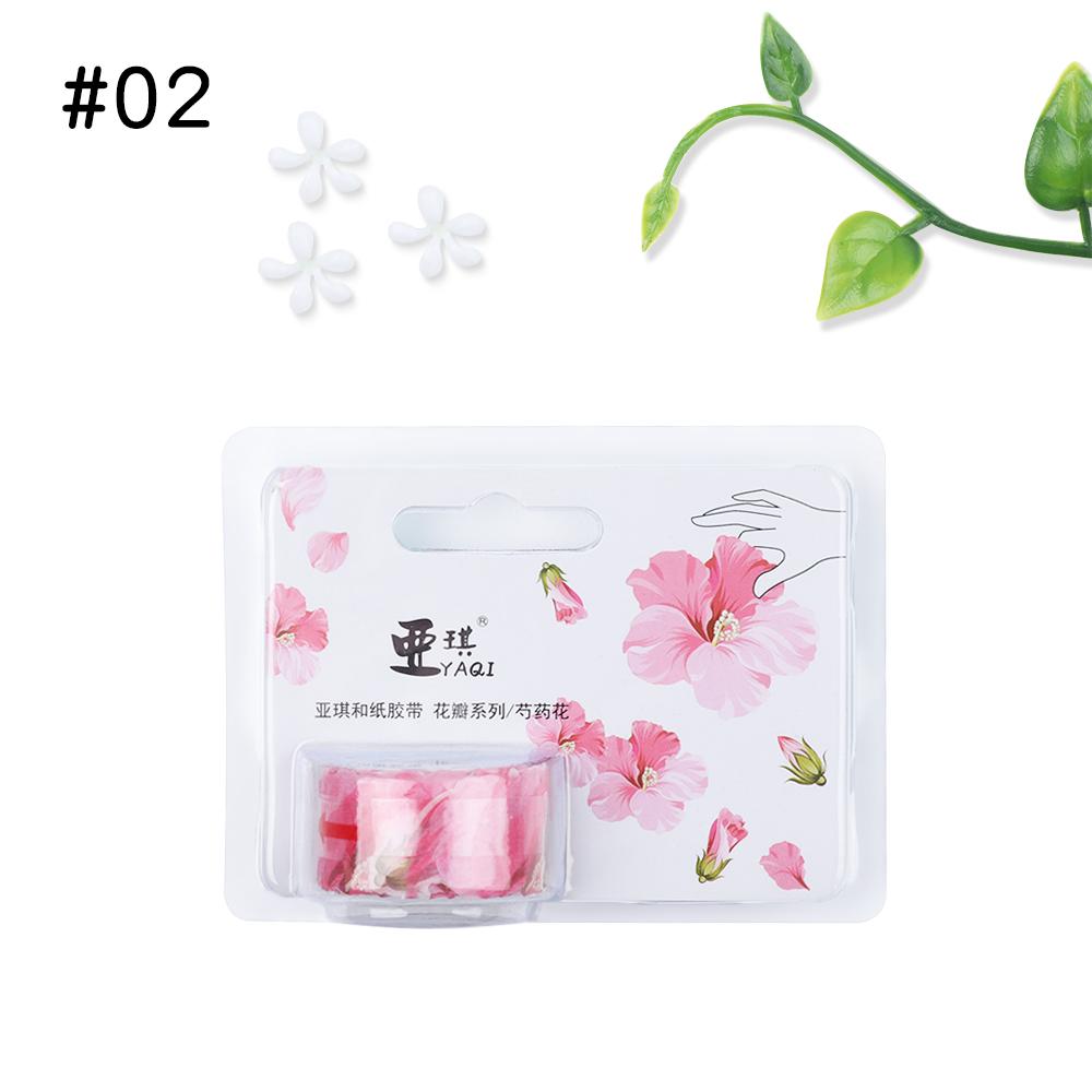 200PCS Adhesive Sticker Stylish Flower Petals Tape Scrapbooking Sticky Paper Masking Tape