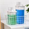 Transparent Laundry Powder Storage Box with Measuring Cup Laundry Room Organization