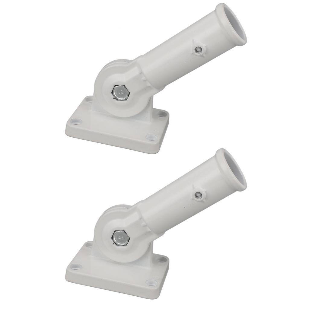 2Pcs Adjustable Flag Pole Holder Aluminium Alloy Metal Wall Mount 180 Degree Multi Position Bracket for Outside House