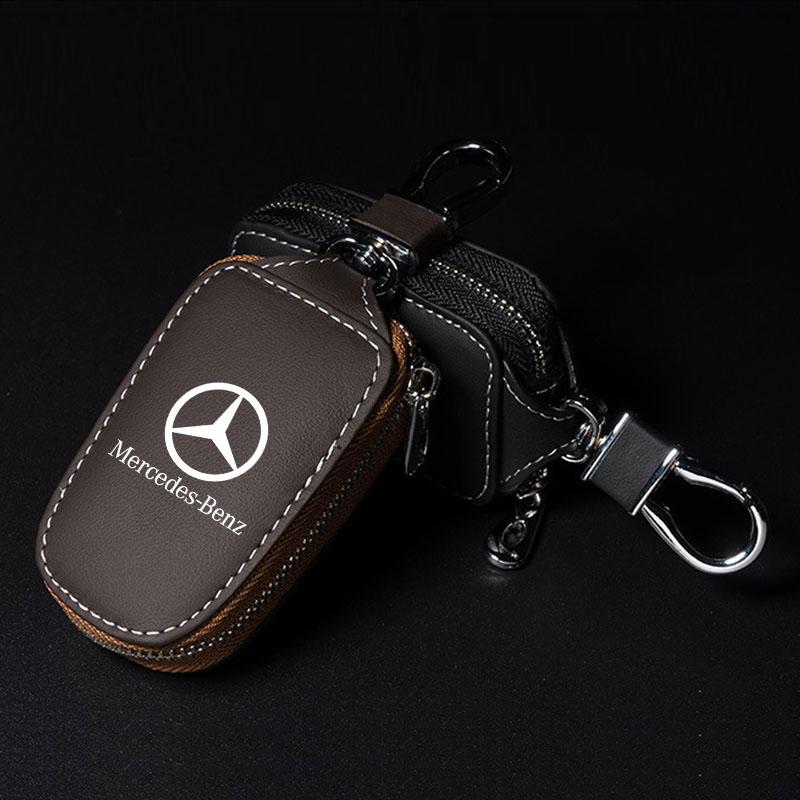Car Remote Keys Bags Keychain Case Storage Protector Bag For Mercedes Benz W203 W204 W205 W206 W212 CLK GLA B C E S Accessories EK8