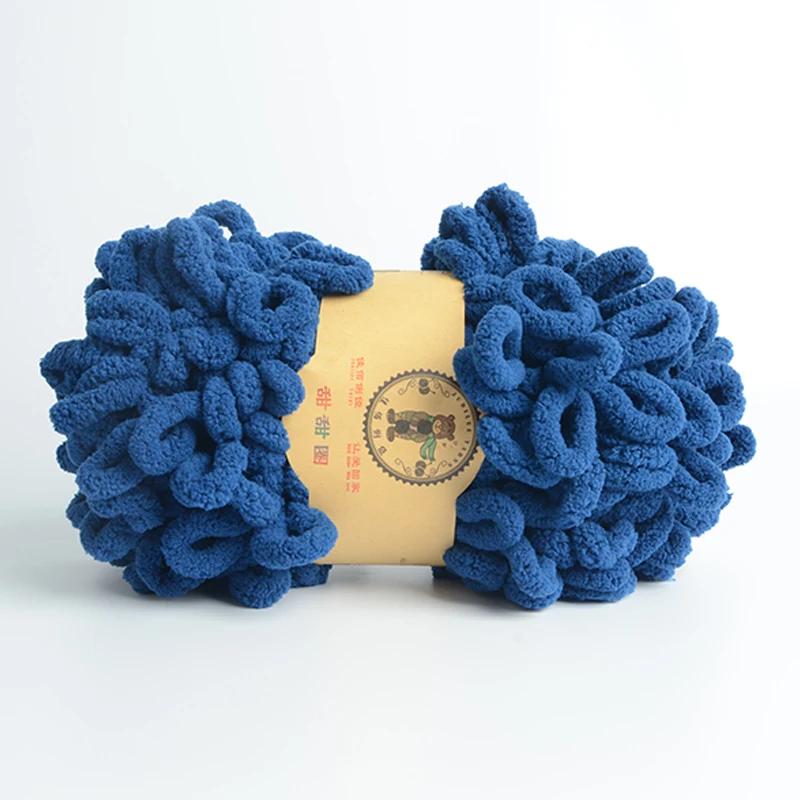500g/Lot Hand Knitting Finger Loop Yarn Crochet Super Warm Puffy Circle Cotton Braided Rope Puffy Smart Polyester Sock Toy