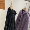 Kapuzenpullover Damen Herbst und Winter Lockere koreanische Strickjacke Lässiger dünner Kapuzenpullover Kapuzenjacke mit Reißverschluss Damenbekleidung