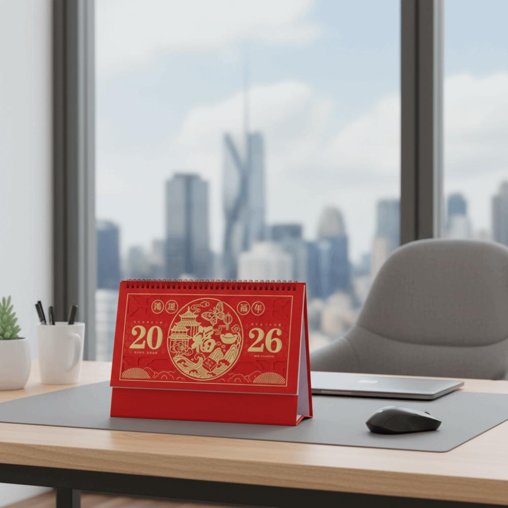Zodiac Standing Flip Desk Calendar Traditional Desk Planner Festive Calendar Table Calendar  Office