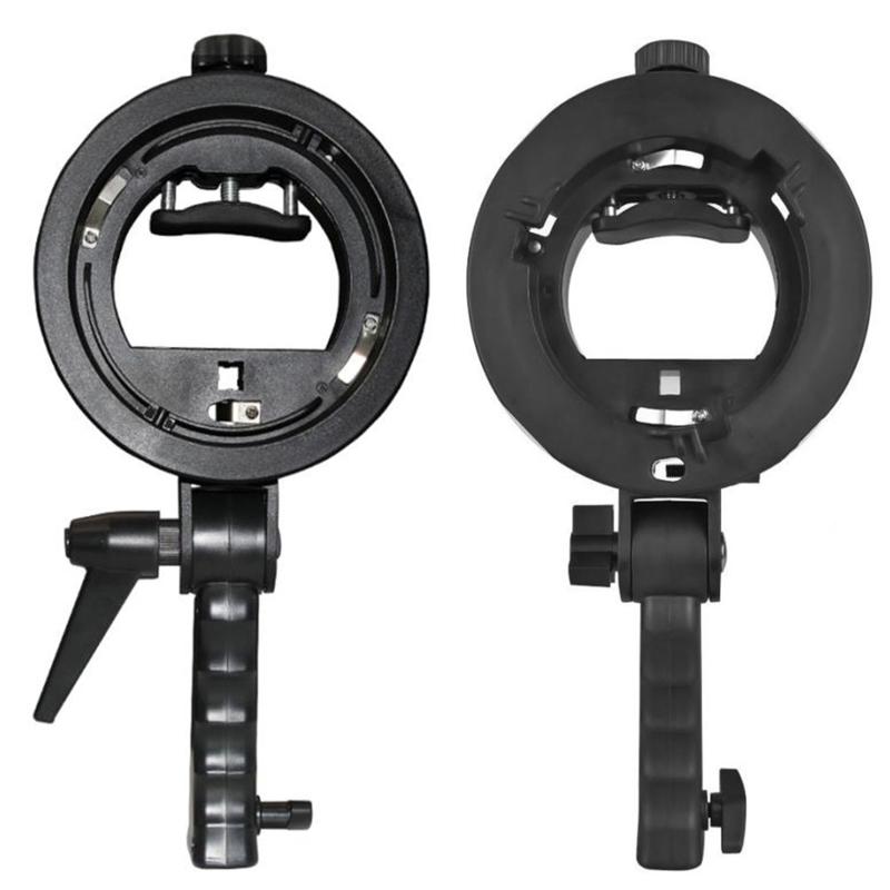 Universal Flash Bracket Mount Adapter with Hand Grip Adjustable for Speedlite Snoots Flash Softbox Photography Umbrella