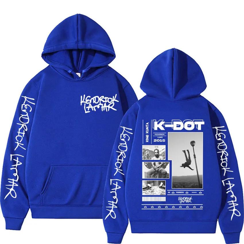Rapper Kendrick Lamar King Kunta Cover Hoodies Mens Clothing Harajuku Vintage Gothic Sweatshirt Unisex Casual Fleece Cozy Hooded