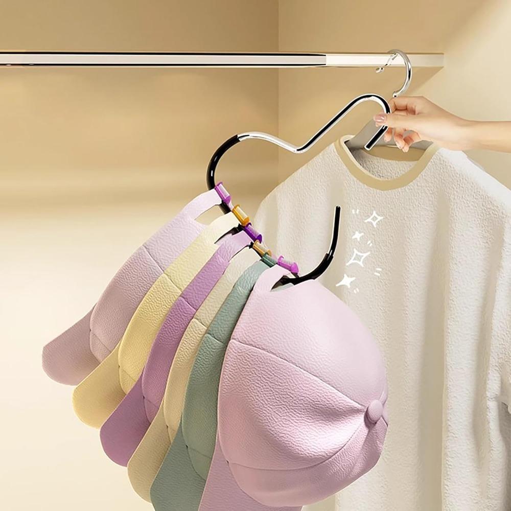 2 Pack Hat Organizer for Baseball Caps, Hat Rack for Caps Scar Handbag Stainless Steel Hat Hangers for Closet