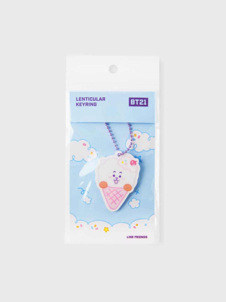 Line Friends BT21 RJ On The Cloud Edition Lenticular Keyring