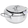 28cm Japanese Tempura Deep Fryer Pot 201 Stainless Steel Frying Pot with Thermometer Oil Filter Rack