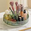 Rotating Vanity Organizer: Multifunctional Cosmetic Shelf for Lipsticks & Brushes