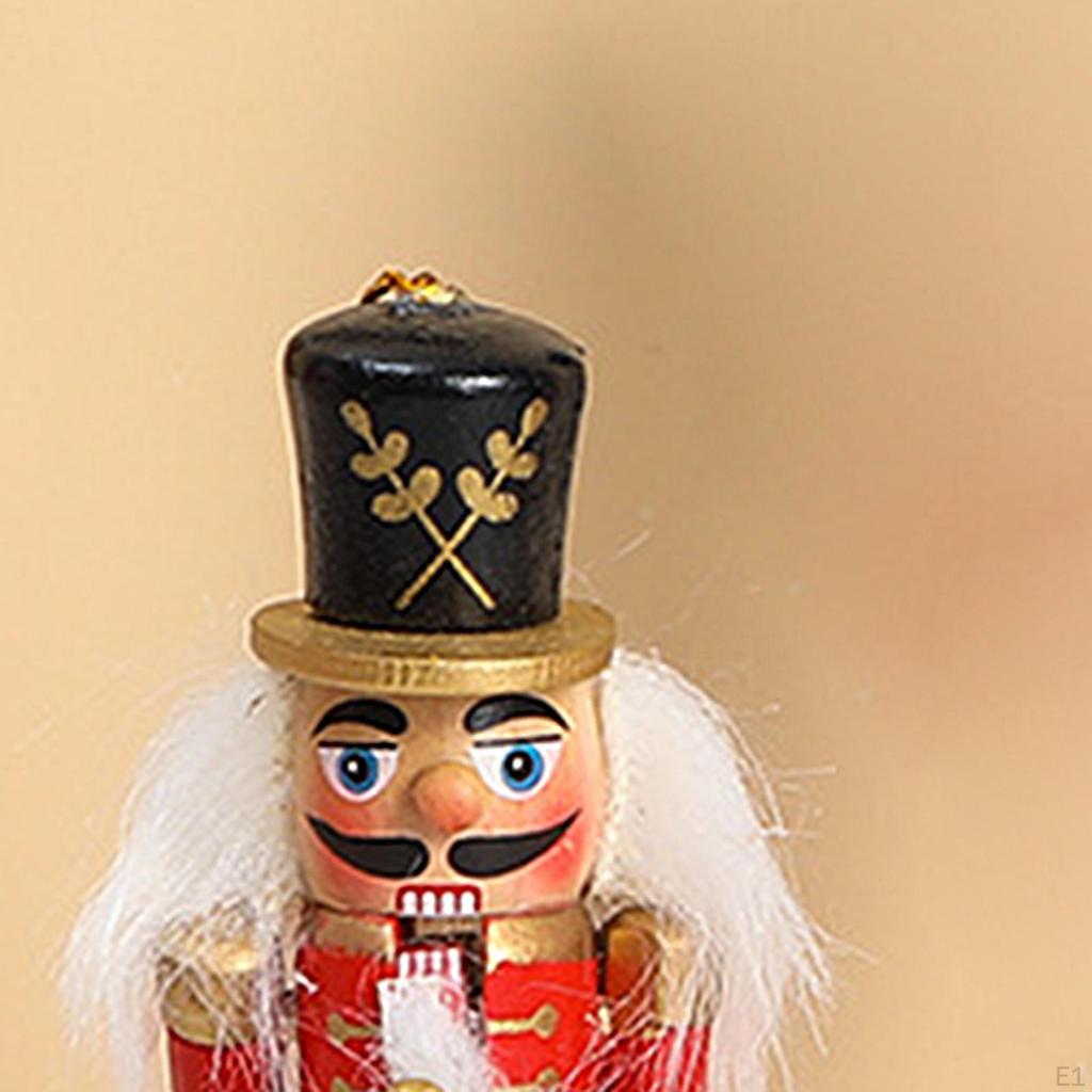 Christmas Nutcracker Ornaments Set Traditional Desktop Xmas Wood