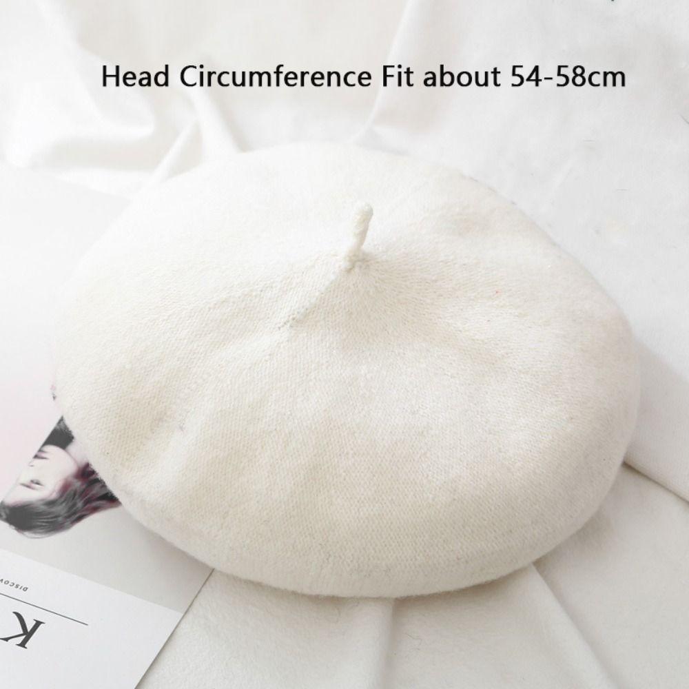 French Baggy Winter Warm Flat Cap Hat Felt Berets Wool Beret Cap Autumn Beret Hat