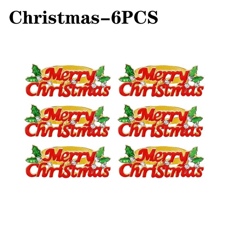 Christmas Restaurant Table Decor Durable Metal Holiday Accessories with Merry Christmas Design for Home Christmas Decoration