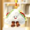 Plush Food Toy Sandwich Hamburger Hotdog Cute Bag Charm For Girls