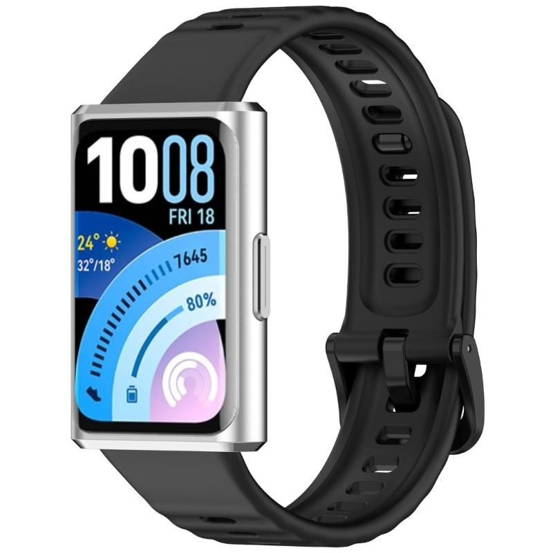 Watch Straps Bracelets Washable Suitable For Activity Monitor Devices Trendy Textured Flexible Silicone Sports Wristband