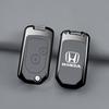Leather Zinc Alloy Car Key Case Cover Shell Protection Fob For Honda Fit CRV Civic Insight Ridgeline HRV Jazz Accord Accessories