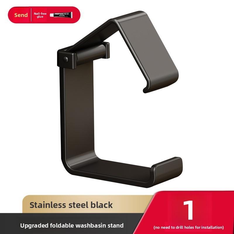 Stainless Steel Sink Hook With Adhesive Mounting For Bathroom And Toilet Storage