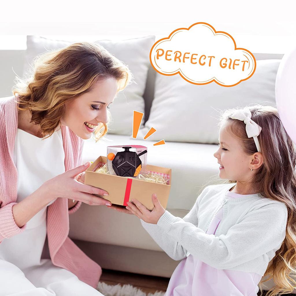 12-seitiger Zappelwürfel, zwölfeckiges Zappelspielzeug für Kinder und Erwachsene, Stress- und Angstlinderung, Depression, Anti mit ADHS, ADD, Zwangsstörung, Autismus