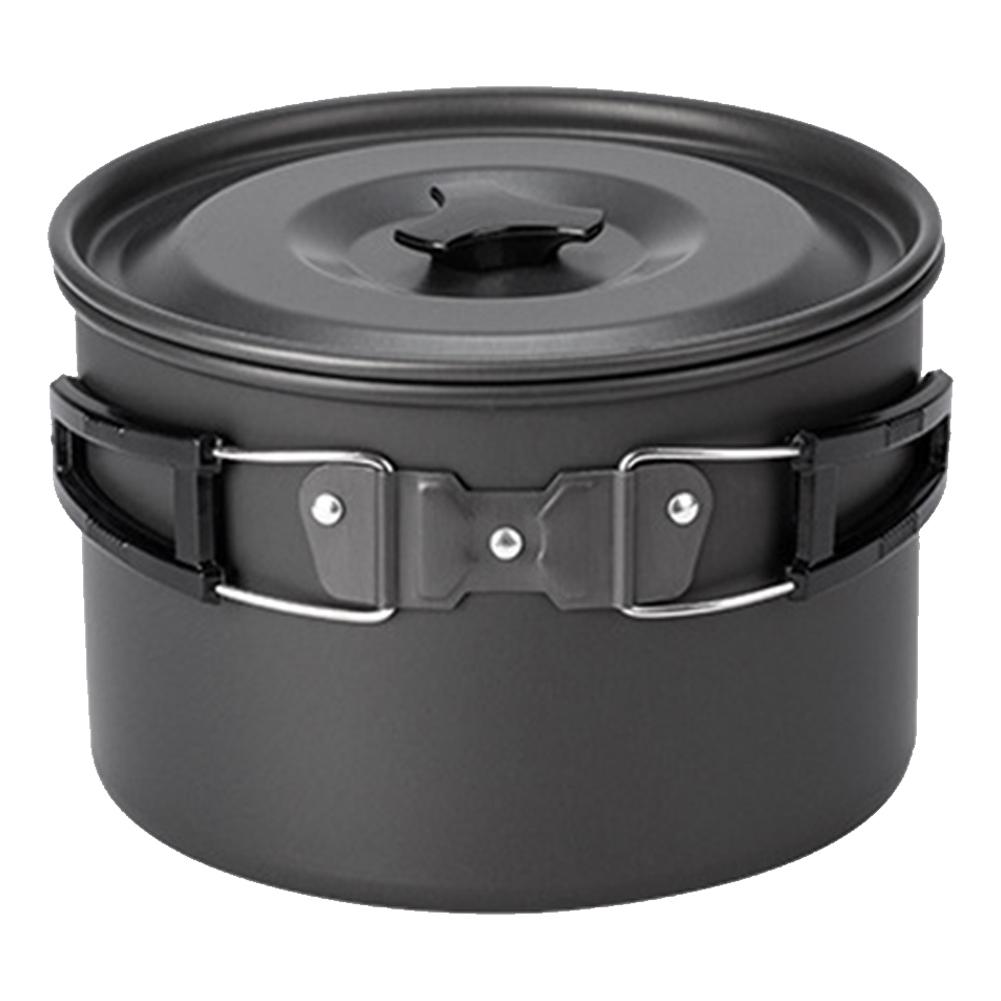Portable Camping Pot with Lid and Folding Handle Camping Cookware Non-Stick Outdoor Cooking Pot for Camping Hiking